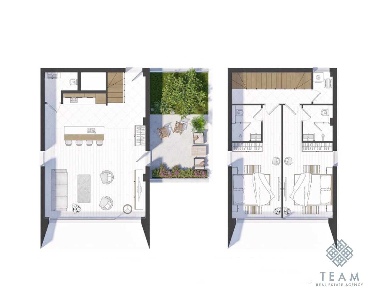 Tivat, Krašići, iki yatak odalı daire 119 m²