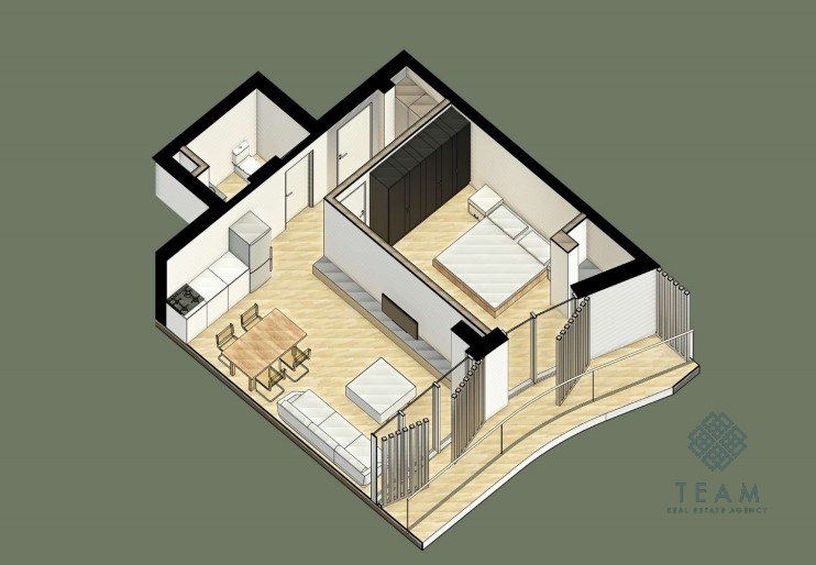 Ulcinj, Liman II, one-bedroom apartment 56 m²